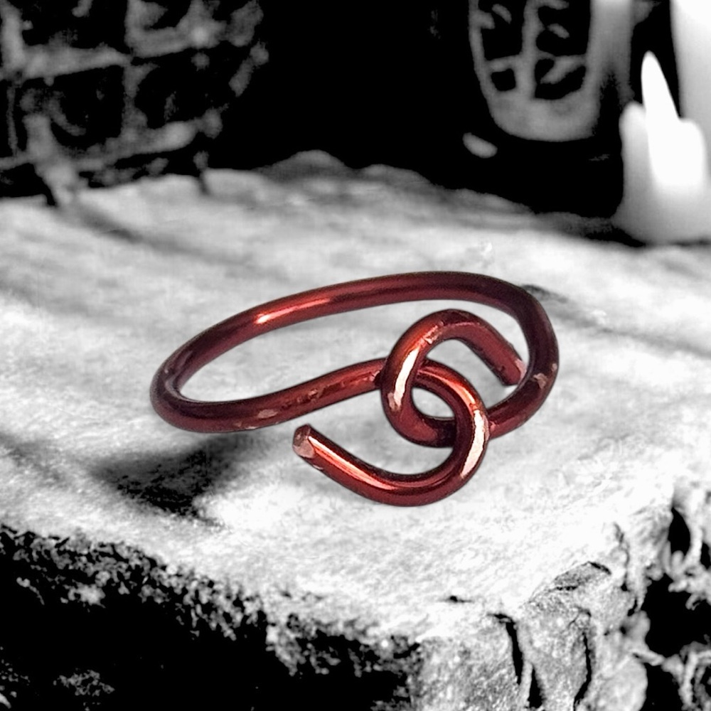 5 For $25alternative Copper/Orange Color Wire Spiral Ring